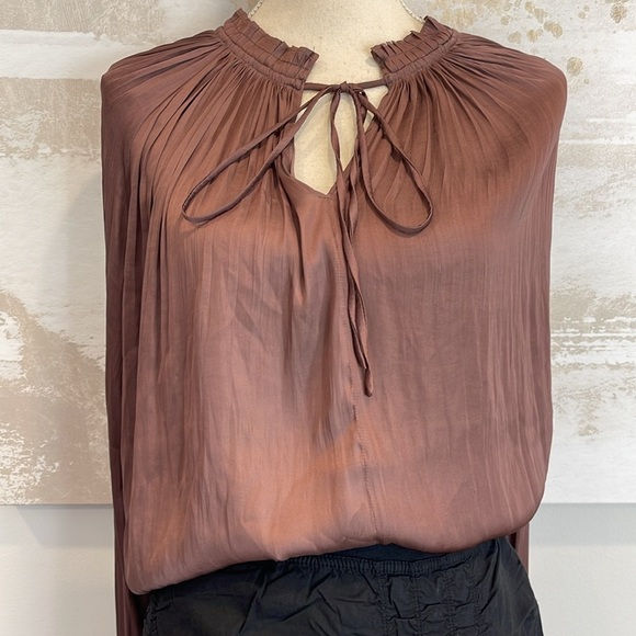 Pookie & Sebastian Chocolate brown blouse - Picture 3 of 7